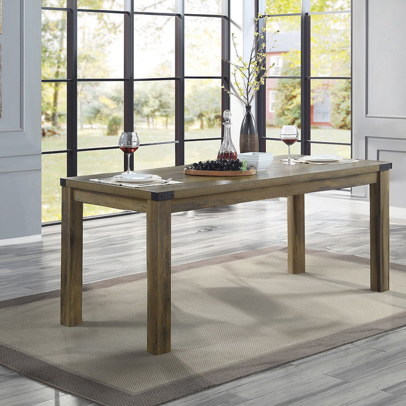 Abiram - Dining Table - Rustic Oak