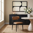 Ronda - Vegan Leather Upholstered Dining Side Chair - Black Legs