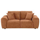 Burnett - Chenille Upholstered Wide Arm Loveseat