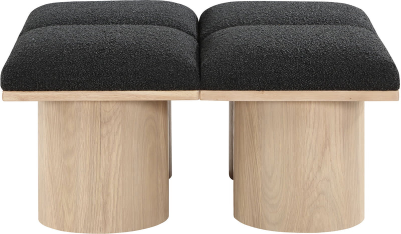 Pavilion - 4 Piece Modular Bench With Natural Base