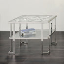 Kalan - End Table - Glass & Silver