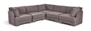 Hammond - Velvet Performance Fabric Upholstered 5 Piece Corner Sectional
