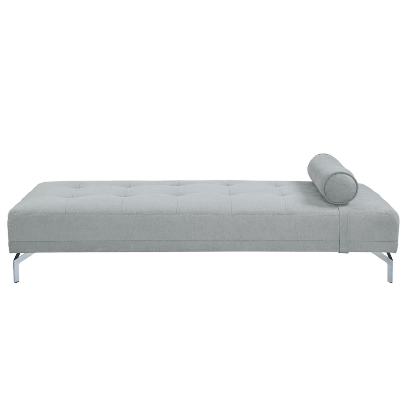 Quenti - Futon - Gray Melange Velvet