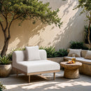 Laguna - Resilient Water Resistant Fabric Upholstered Outdoor Patio Modular Armless Chair
