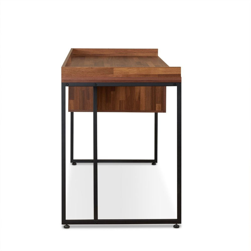 Sara - Writing Desk - Walnut & Sandy Black