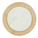 Camdill - Round End Table - Light Brown / White