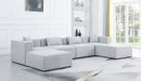 Cube - Linen 6 Piece Modular Double Chaise Sectional
