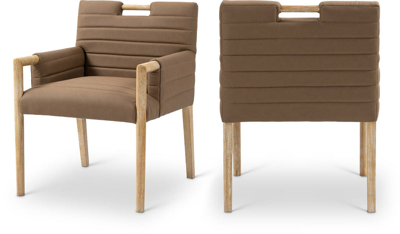 Aimee - Dining Arm Chair - Light Brown Legs