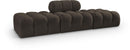 Ames - 3 Piece Boucle Upholstered Modular Sofa With 2 Backless Seats