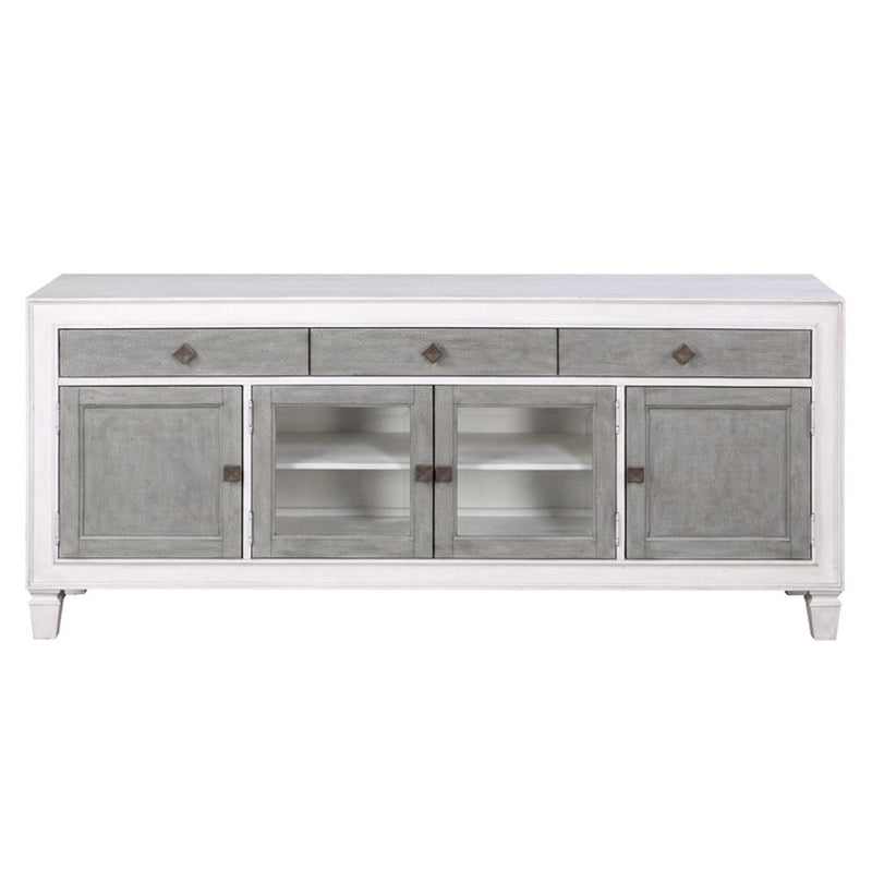 Katia - TV Stand - Rustic Gray & Weathered White