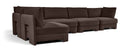 Hammond - Velvet Performance Fabric Upholstered 5 Piece L-Shaped Sectional