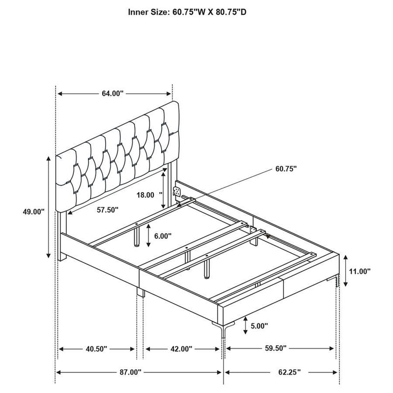 Kendall - Panel Upholstered Bed