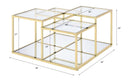 Uchenna - Coffee Table - Clear Glass & Gold