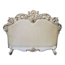 Vendome - Loveseat With 3 Pillows - Champagne Synthetic Leather & Antique Pearl