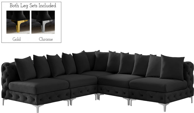 Tremblay - Modular Sectional 5 Piece - Black - Fabric - Modern & Contemporary