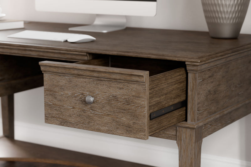 Janismore - Weathered Gray - Home Office Storage Leg Desk