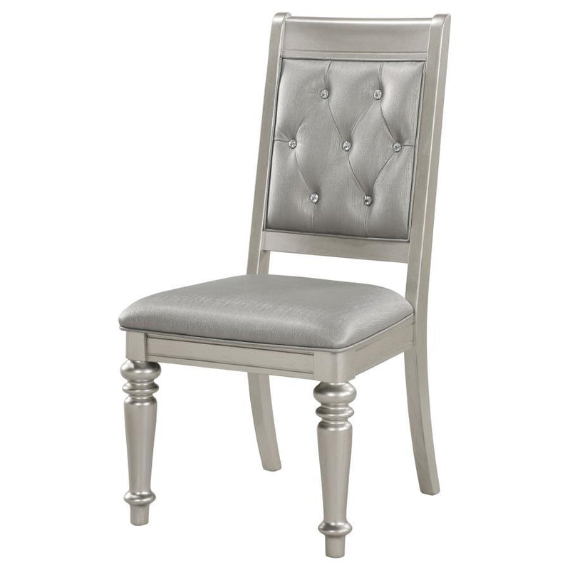 Bling Game - Dining Side Chair (Set of 2) - Metallic Platinum