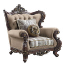 Ragnar - Chair With 2 Pillows - Light Brown Linen & Cherry