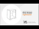 Shawburn - One Drawer Night Stand - Open Cubby - White / Black / Gray