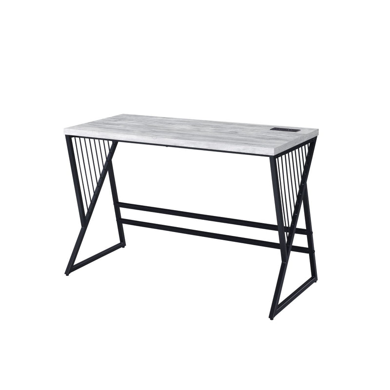 Collick - Writing Desk - Weathered Gray & Black Finish