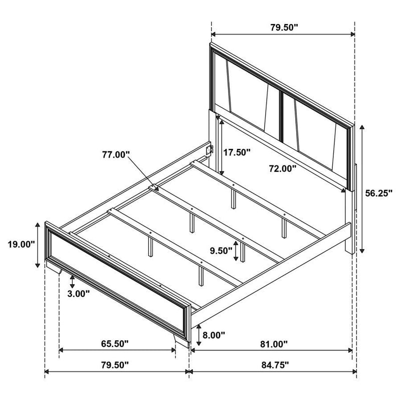 Janine - Panel Bed