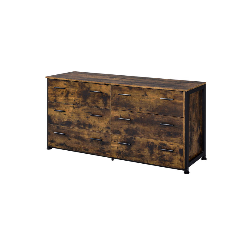 Juvanth - Dresser - Rustic Oak & Black Finish