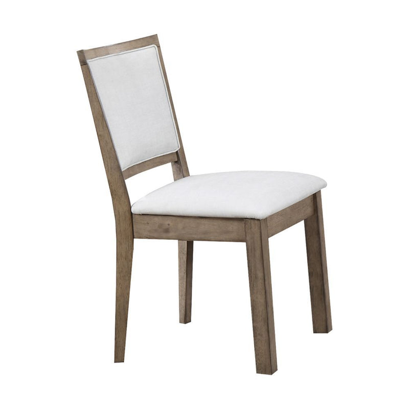Paulina - Side Chair (Set of 2) - White PU & Rustic Oak