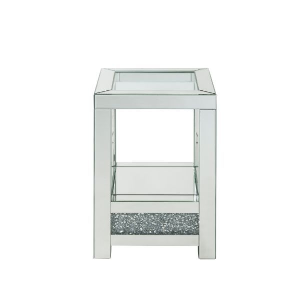 Noralie - End Table - Mirrored & Faux Diamonds - 24"