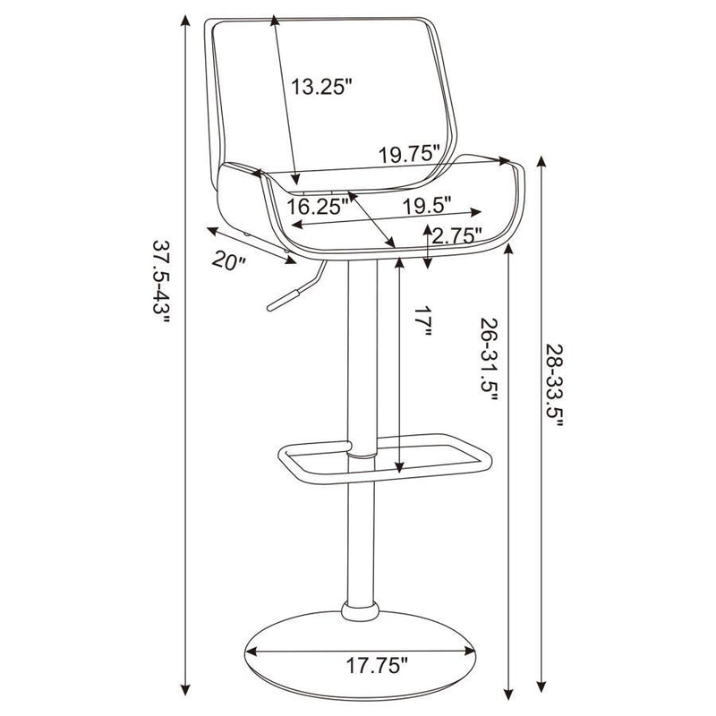Folsom - Upholstered Adjustable Bar Stool