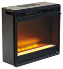 Entertainment Accessories - Fireplace Insert Glass/Stone - Black