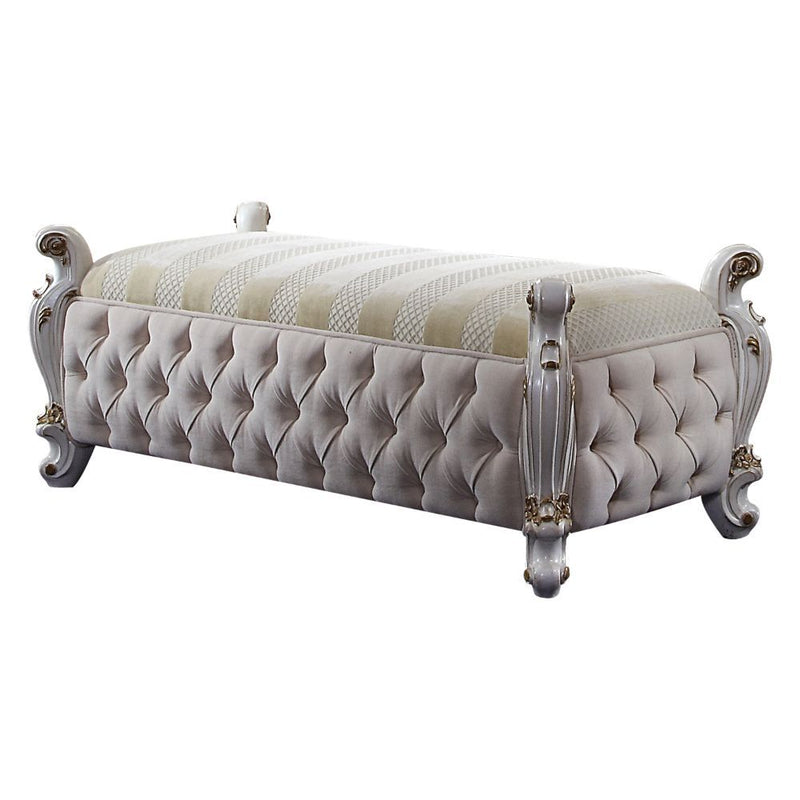 Picardy - Bench - Fabric & Antique Pearl