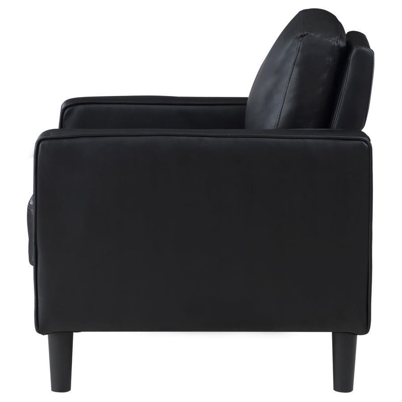 Ruth - Upholstered Track Arm Faux Leather Accent Chair