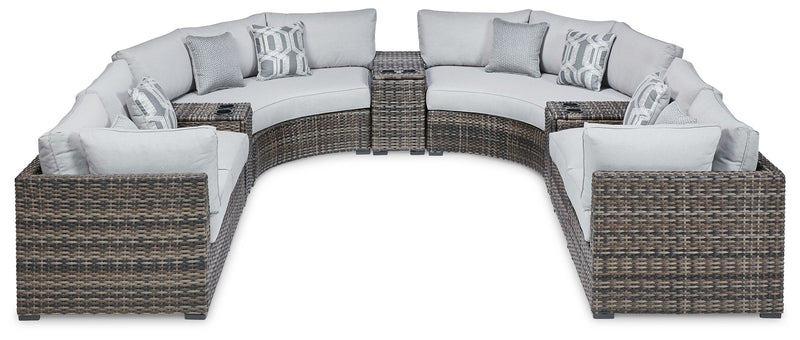 Harbor Court - Gray - 9-Piece Outdoor Sectional