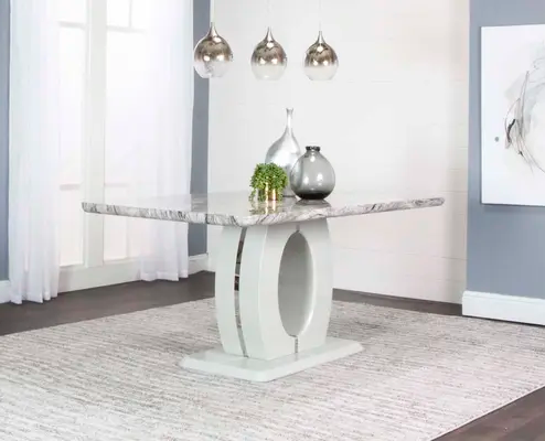 Dyane Light Gray Counter Height Dining Set - 6 Chairs