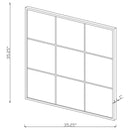 Quetzal - Square Window Pane Wall Mirror - Black