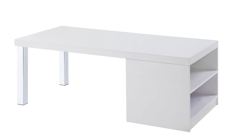 Harta - Coffee Table - White High Gloss & Chrome