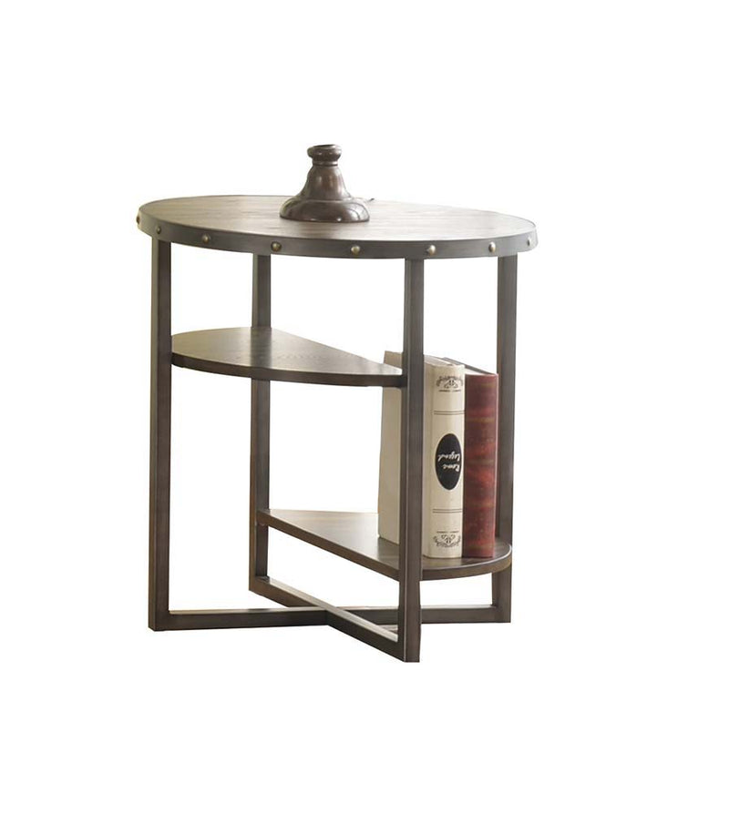 Idonia - End Table - Weathered Dark Oak