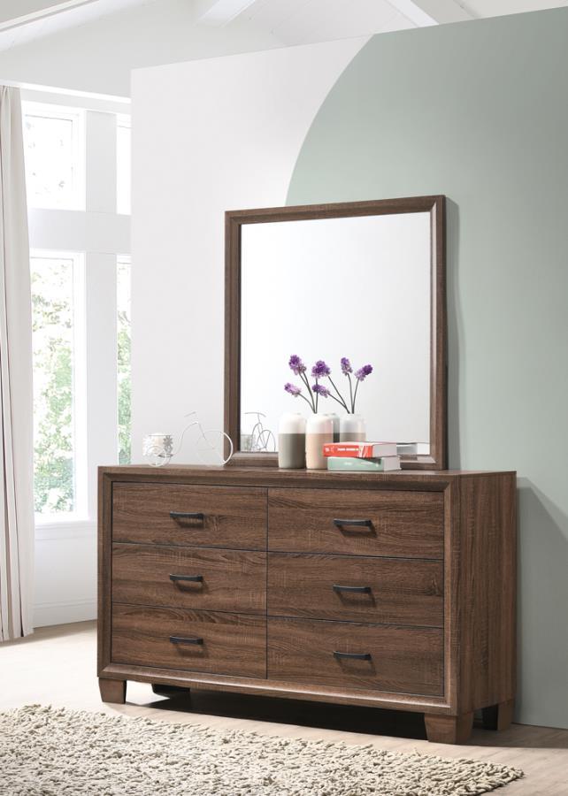 Brandon - Dresser Mirror - Warm Brown