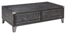 Todoe - Lift Top Cocktail Table - Dark Gray
