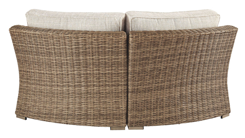Beachcroft - Beige - Curved Corner Chair W/Cushion