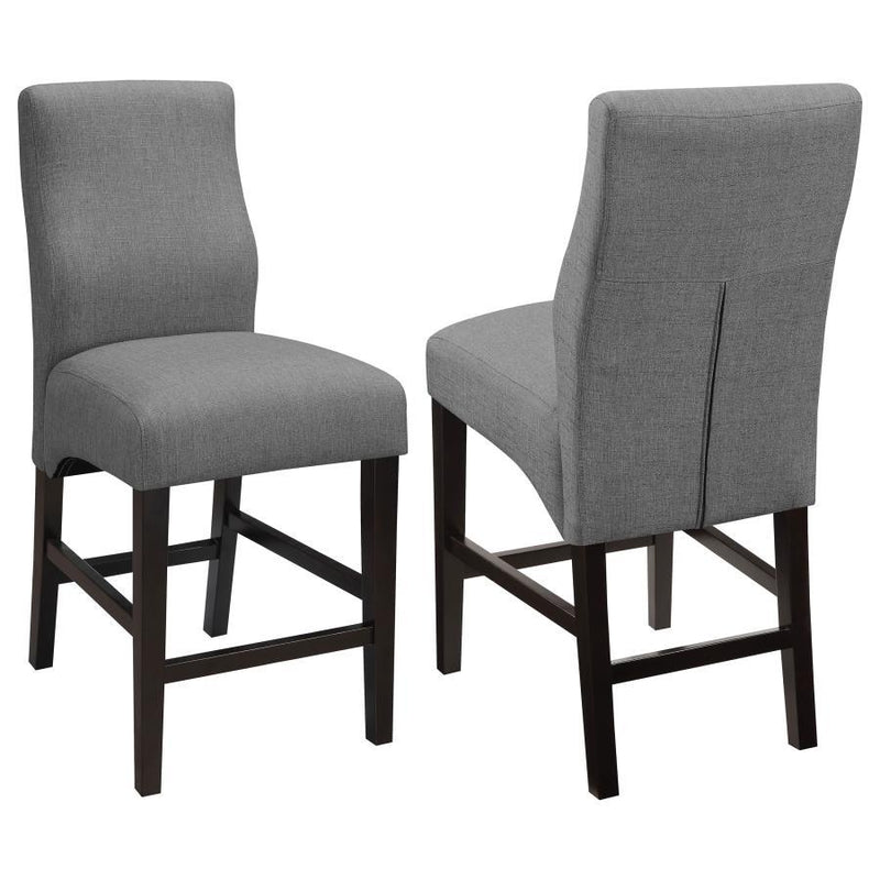 Mulberry - Upholstered Counter Height Stools - Gray and (Set of 2) - Cappuccino