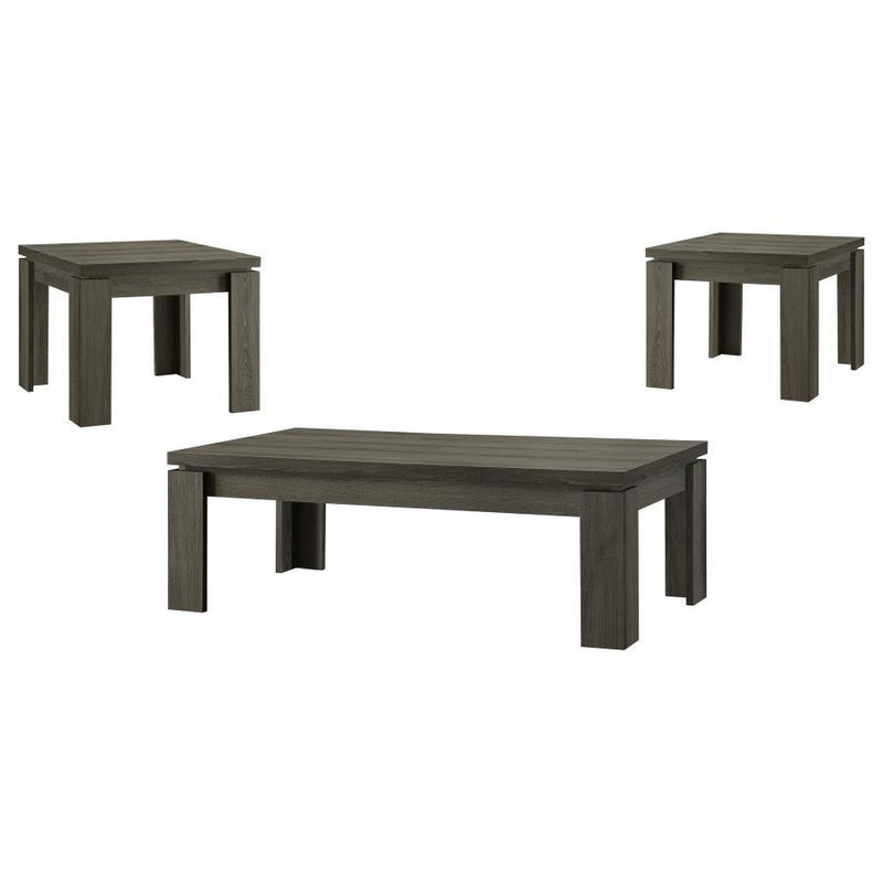 Cain - 3-Piece Occasional Table Set - Weathered Grey