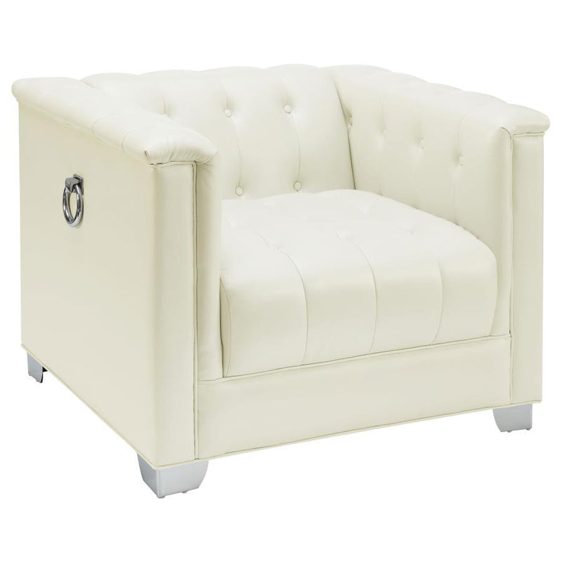 Chaviano - Tufted Upholstered Chair - Pearl White