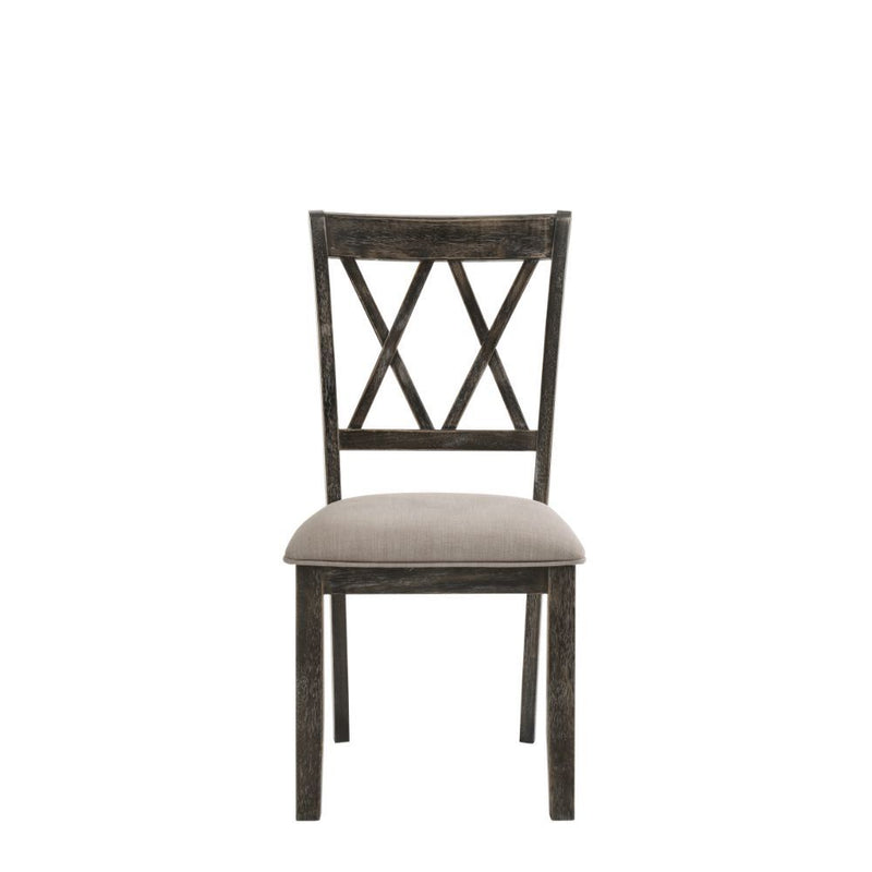 Claudia II - Side Chair (Set of 2) - Fabric & Weathered Gray