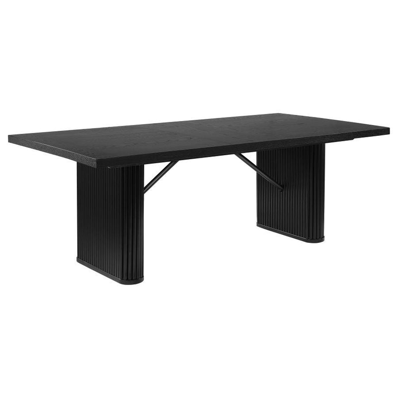 Catherine - Rectangular Wood Dining Table - Black