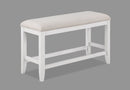 Wendy - Counter Height Bench - White / Beige