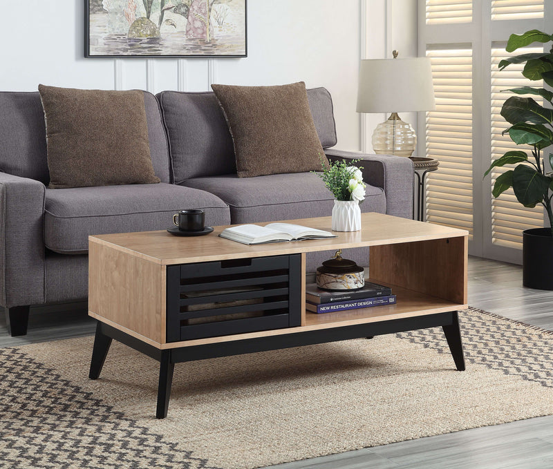 Gamaliel - Coffee Table - Oak & Espresso Finish