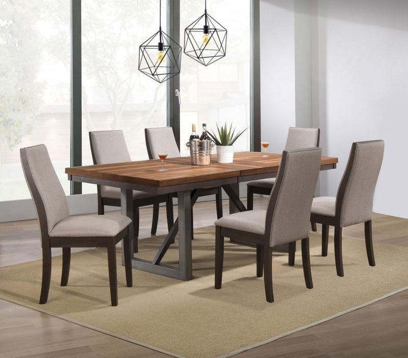 Spring Creek - Dining Table With Extension Leaf - Natural Walnut