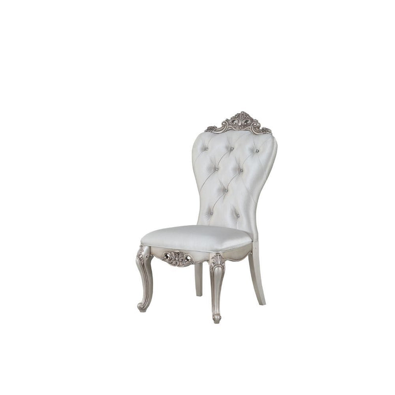 Gorsedd - Side Chair (Set of 2) - Cream Fabric & Antique White