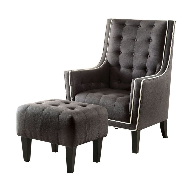 Ophelia - Accent Chair - Black Linen